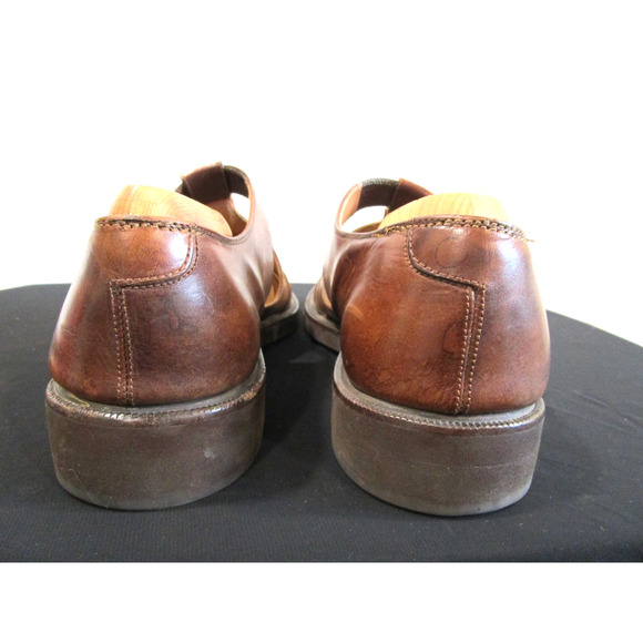 Salvatore Ferragamo Brown Leather Fisherman Sandals Men Sz 11 EE main image 6